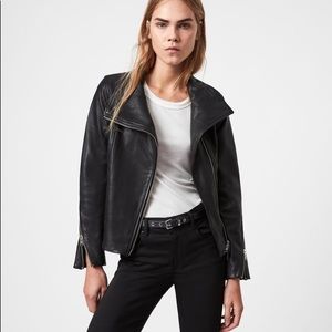Brand New All Saints Ellis Leather Biker Jacket